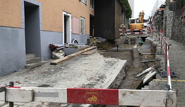 Sempach Kronengasse Fernwärme & Wasserleitung